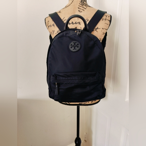 Tory Burch Elka Nylon Adjustable Backpack Color Black